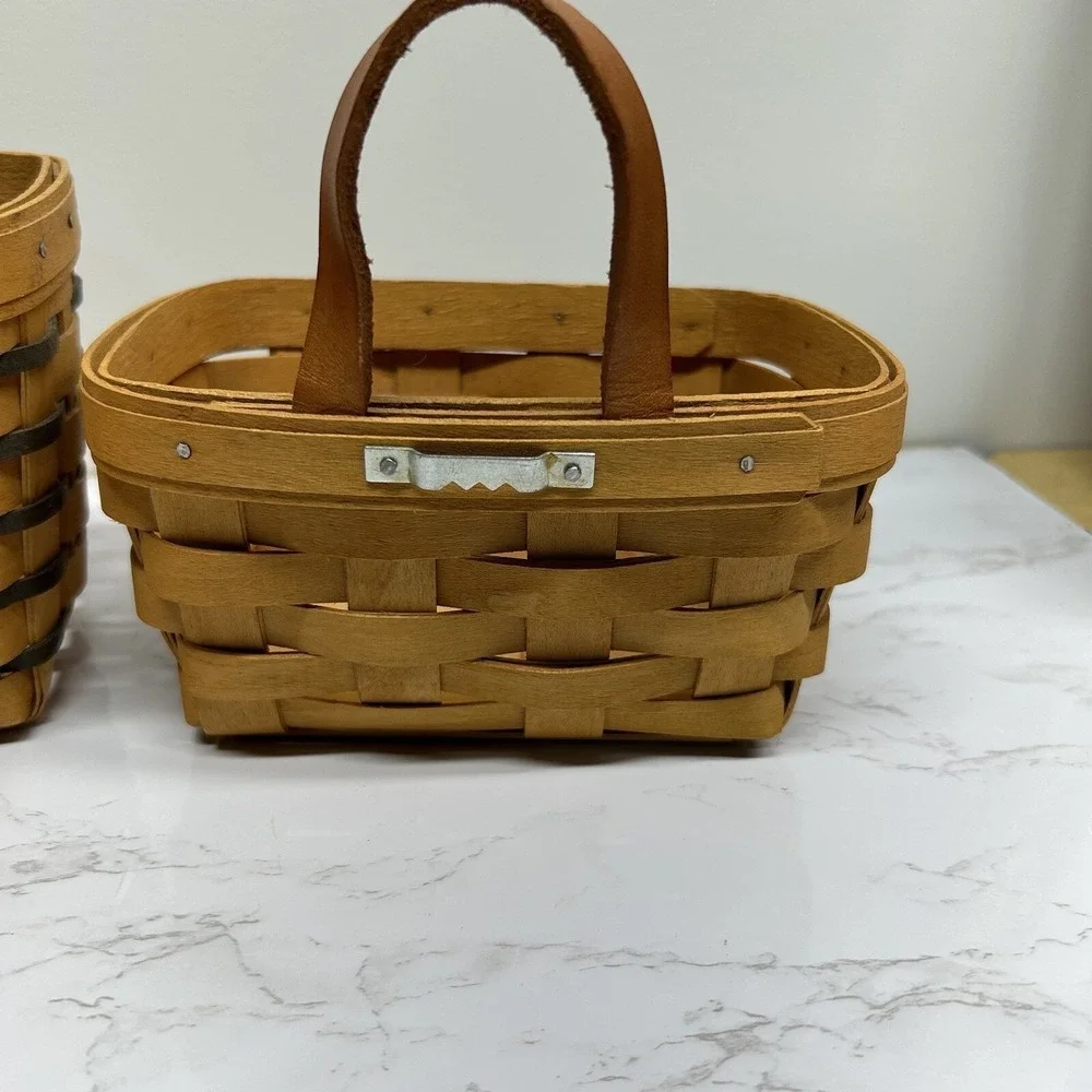 Longaberger Baskets Lot Of 3 Small